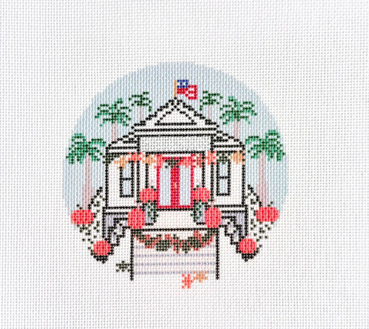 Seaside Halloween Post Office Canvas