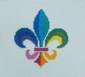 Rainbow Fleur-de-Lis Canvas