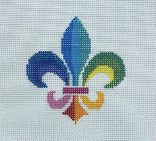 Rainbow Fleur-de-Lis Canvas