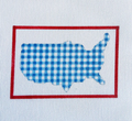 Gingham USA Map Canvas