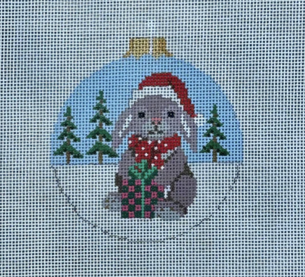 Rabbit with Presents Round Canvas