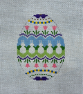 Rabbit Row 4" Egg Canvas