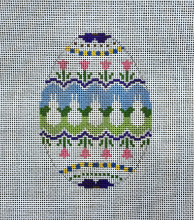 Rabbit Row 4" Egg Canvas