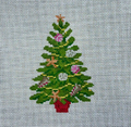 Seashell Tree Ornament Canvas