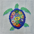 Turtle Garden 7" Square Canvas