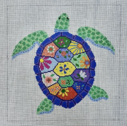 Turtle Garden 7" Square Canvas