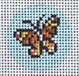 Butterfly 1.25" Mini Round Canvas