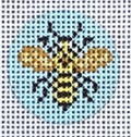 Bee 1.25" Mini Round Canvas