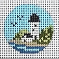 Lighthouse 1.25" Mini Round Canvas