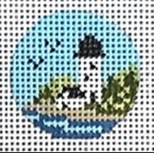 Lighthouse 1.25" Mini Round Canvas