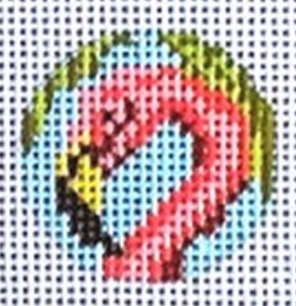 Flamingo 1.25" Mini Round Canvas