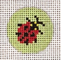 Ladybug 1.25" Mini Round Canvas