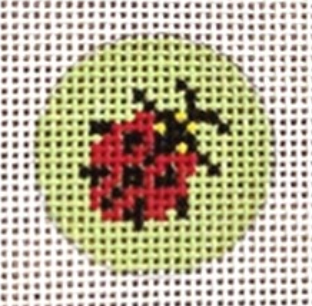 Ladybug 1.25" Mini Round Canvas