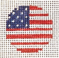 American Flag 1.25" Mini Round Canvas