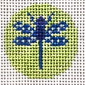 Dragonfly 1.25" Mini Round Canvas