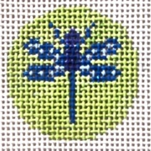 Dragonfly 1.25" Mini Round Canvas