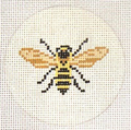 Honey Bee 3" Round Canvas