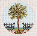 Palmetto Gate 3" Round Canvas