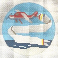 Banner Plane 3" Round Canvas