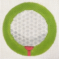 Golf Ball 3" Round Canvas