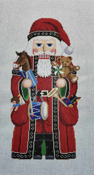 Santa and Pocket of Toys Nutcracker 18" Canvas