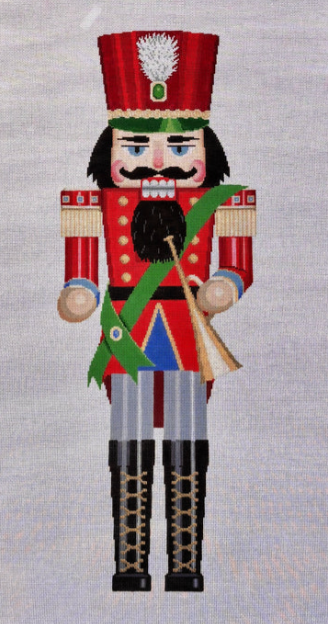 Red Horn Player Nutcracker 30" Canvas