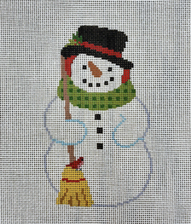 Snowman with Birds Canvas