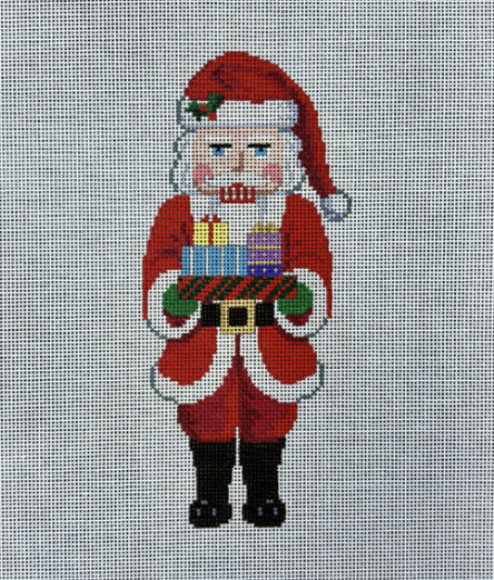 Santa with Presents Nutcracker 6.5" Canvas