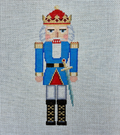 Aqua King Nutcracker 6.5" Canvas
