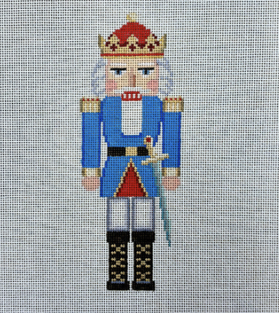 Aqua King Nutcracker 6.5" Canvas