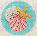 Shell Group 4" Round Canvas