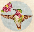 Calliope Hummingbird 4" Round Canvas