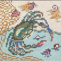 Crab 4" Square Canvas