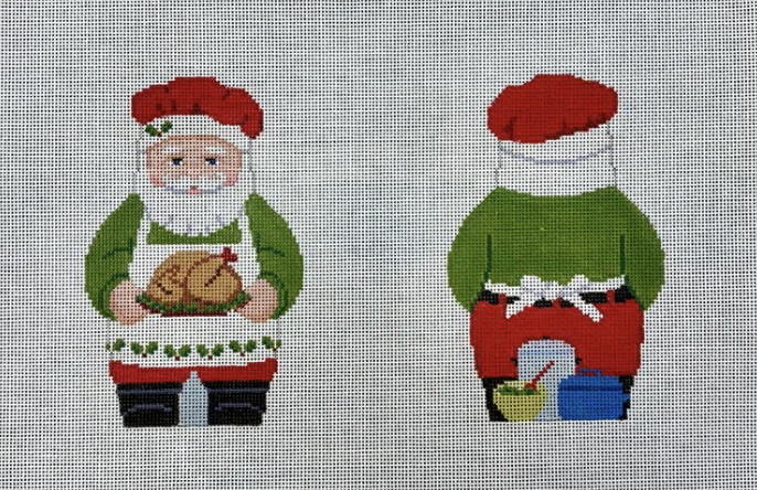 2 Sided Chef Santa Canvas
