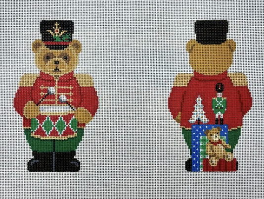 2 Sided Teddy Bear Drummer Canvas