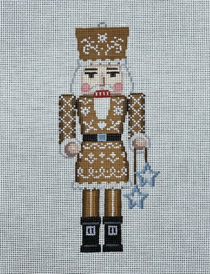 Gingerbread Lace Nutcracker 6.5" Canvas
