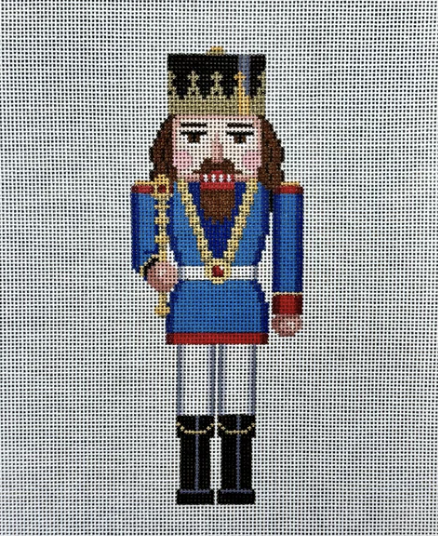 Blue King w/Small Scepter Nutcracker 6.5" Canvas