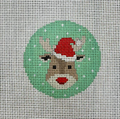 Rudolph 2.5" Round Canvas
