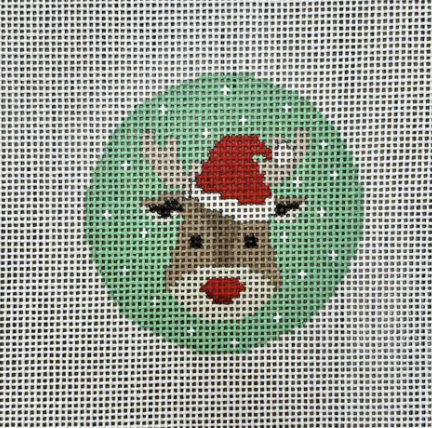 Rudolph 2.5" Round Canvas