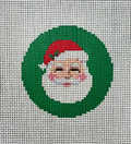 Santa Face 2.5" Round Canvas