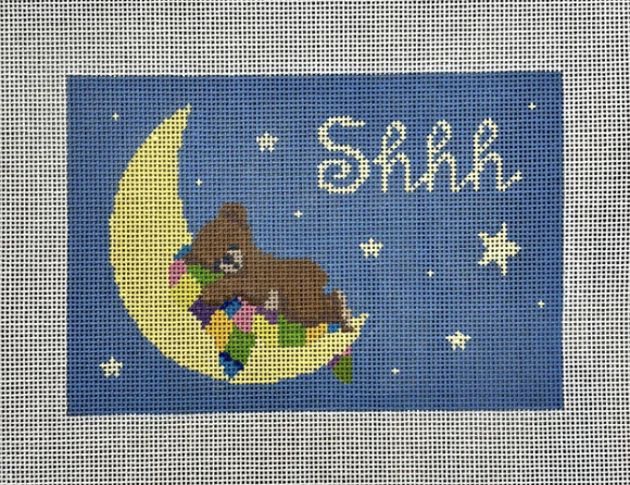 Shhh Bear Sleeping Canvas