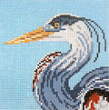 Great Blue Heron 4" Square Canvas