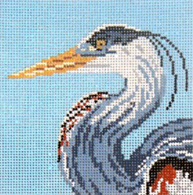 Great Blue Heron 4" Square Canvas