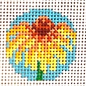 Coneflower 1.25" Mini Round Canvas