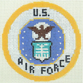 US Air Force 3" Round Canvas