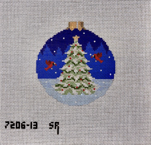 Cardinal Tree 4.5" Round (13m) Canvas