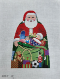 Santa with Toy Bag Canvas