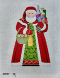 Red Nautical Santa Canvas