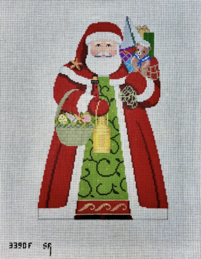 Red Nautical Santa Canvas