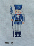 Blue, White, & Silver Guard Nutcracker 6.5" Canvas